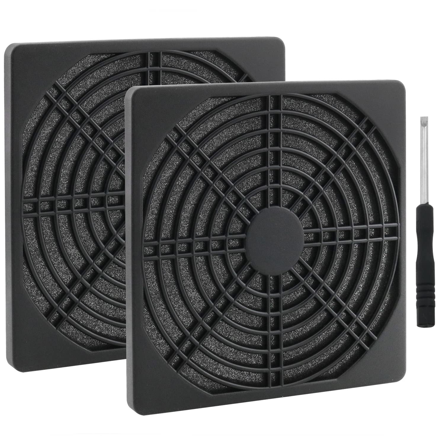 Mtqy Fan Filter Grill 2Pcs 120Mm Computer Case Fan Dustproof Filter 3 In 1 Pc Fan Guard Grill Cooling Fan Protector Cover With S